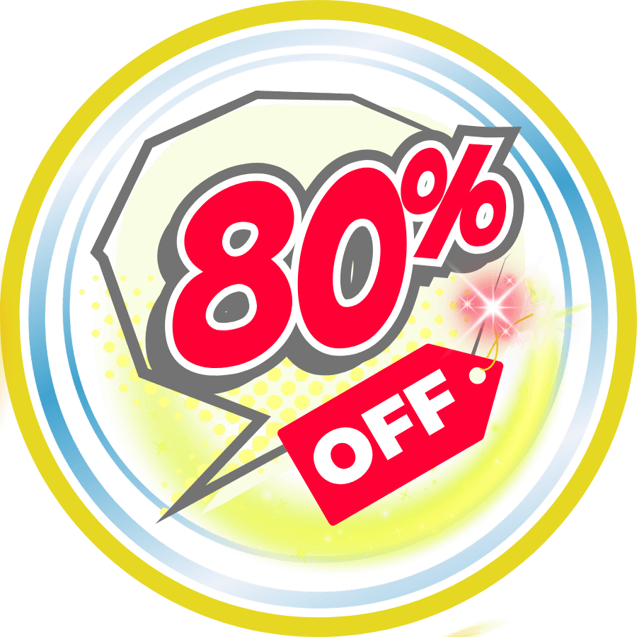 ガス給湯器が80％オフ